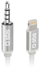 Adapteris SBS 3.5mm jack Male - Lightning Male 1m White
