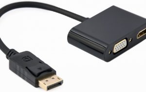 Adapteris Gembird DisplayPort Male - HDMI Female + VGA Female Black