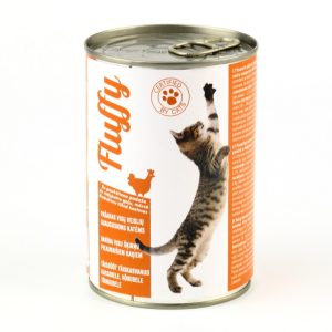 Konservi kaķiem FLUFFY, ar mājputnu gaļu, 410g - 450-24986
