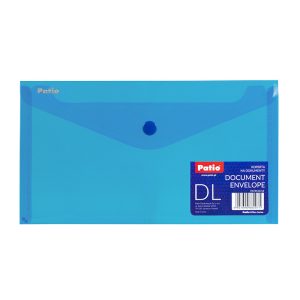 Mape-aploksne Patio, PP, 125x225mm, ar pogu, zila - 150-03135