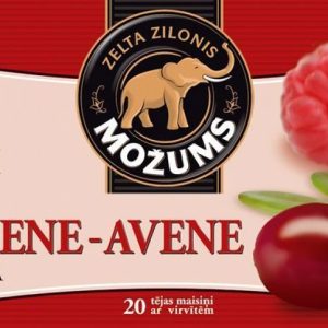 Augļu tēja MOŽUMS Dzērveņu-Aveņu, ar virvīti maisiņos, 20x1.5g - 450-06407