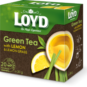 Zaļā tēja LOYD Pyramids ar citronu un citronzāles garšu, 20x1,5 g - 450-11647