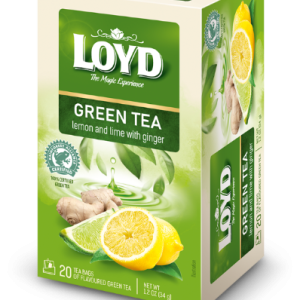 Zaļā tēja LOYD Lemon &amp; Lime ar ingveru, 20x1,7 g - 450-11648