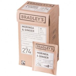Bioloģiskā tēja BRADLEY'S ar moringu un ingveru, 25gab - 450-13106