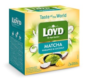 Zaļā tēja LOYD Matcha ar ananasu un kokosriekstu g. 20gb. x 1.5g - 450-14565