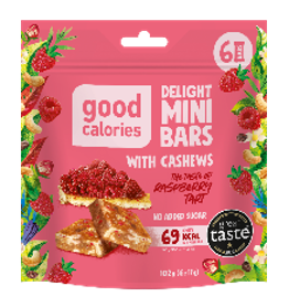 Mini riekstu batoniņi ar avenēm GOOD CALORIES, 102g - 450-14917