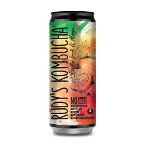 Tējas dzēriens RUDY'S Kombucha Mango&Passion Fruit, bundžā, 0.33l (DEP) - 450-19085