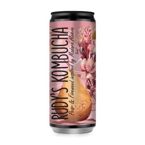 Tējas dzēriens RUDY'S Kombucha, Bumbieris&Ugunspuķe, bundžā, 0.33l (DEP) - 450-19089