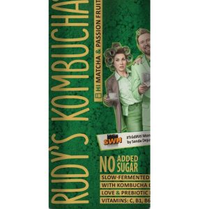 Tējas dzēriens RUDY'S Kombucha Matcha Marakuja, bundžā, 0.33l (DEP) - 450-23009