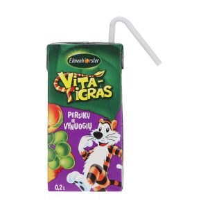 Sulas dzēriens ELMENHORSTER Vita Tigra, Vīnogu-persiku, 0.2l - 450-25698