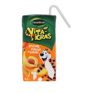 Sulas dzēriens ELMENHORSTER Vita Tigra, Apelsīnu-persiku-banānu, 0.2l - 450-25699