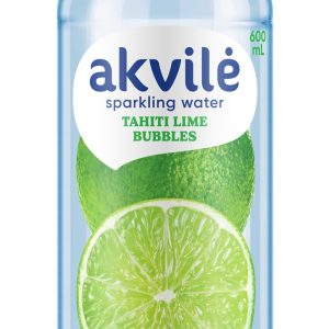 Aromatizēts dzeramais ūdens AKVILE ar laima aromātu, gāzēts, 0,6l (DEP) - 450-27358