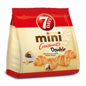7DAYS kruasāni MINI ar kakao un vaniļas pildījumu 185g - 450-27446