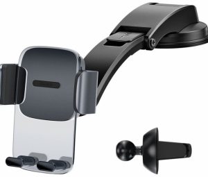 Telefona turētājs Baseus Easy Control 2in1 Black