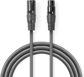 Kabelis Nedis XLR M - XLR F 0.5m
