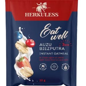 Ātri pagatavojamās putras HERKULESS ar meža ogu gabaliņiem un pienu, 35 g - 450-02539
