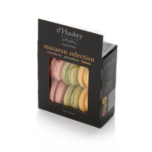 Cepumi D'HAUBRY Macaroons pistācijas, citronu un zemeņu garša, 6gab., 72g - 450-27327