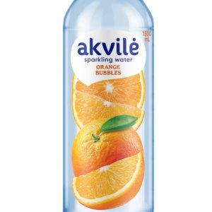 Dzeramais ūdens AKVILE ar apelsīnu aromātu, viegli gāzēts, 1.5L PET (DEP) - 450-27362