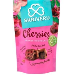 SKRĪVERU Ķirši tumšajā šokolādē 110g - 450-13764