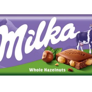 Šokolādes tāfelīte MILKA Whole Hazelnuts 95g - 450-27424
