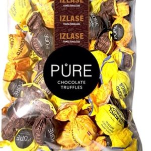 Šokolādes trifeles ar pildījumiem "Asorti" (citronu meringa, makjato, braunijs) 500g, PURE - 450-19666