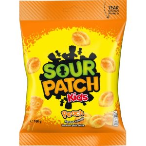 Sour Patch Kids Persiku garšas želejkonfektes ar skābā cukura apvalku 160g - 450-23228