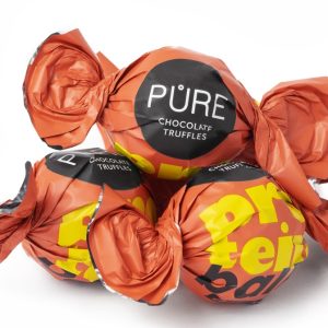 Tumšās šokolādes trifeles ar proteīna šokolādes krēma pildījumu 500g, PURE - 450-27890