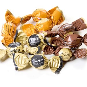 Tumšās šokolādes trifeles ar pildījumiem "ASORTI" 1kg (mazās)  PURE - 450-27062