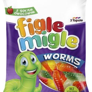 Želejkonfektes FIGLE MIGLE Worms, 80g - 450-07598