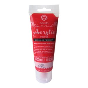 Akrila krāsa, 75ml, 1218 sarkana Scarlet - 550-03421