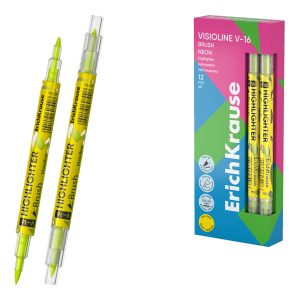 Divpusējs teksta marķieris ErichKrause Visioline Neon Yellow