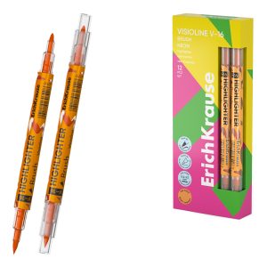 Divpusējs teksta marķieris ErichKrause Visioline Neon Orange